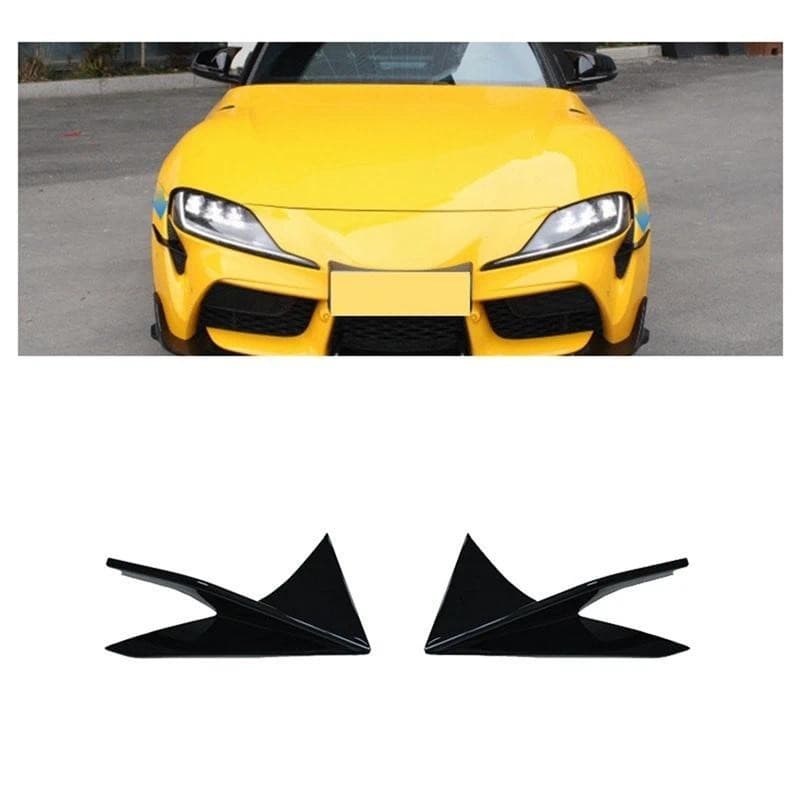 Novo Amortecedor Dianteiro Lateral Spoiler Guarnição Adesivo Para Toyota Supra A90 A91 2019-2025 Frente Lado Ventilação