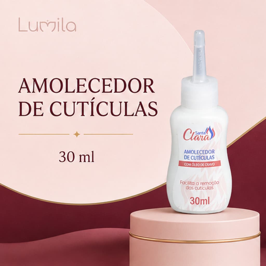 Amolecedor de Cutículas Santa Clara com Óleo de Cravo 30ml para Manicure