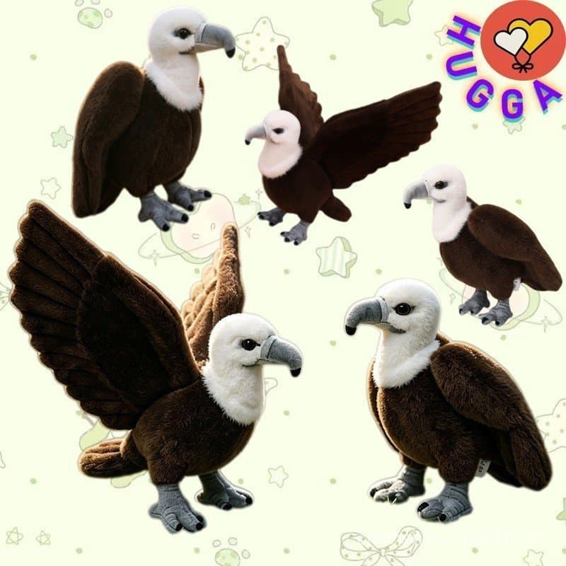 HUGGA Brinquedo De Pelúcia De Águia Careca Realista Divertido Boneca Presente De Aniversário Decorações De Quarto Natal