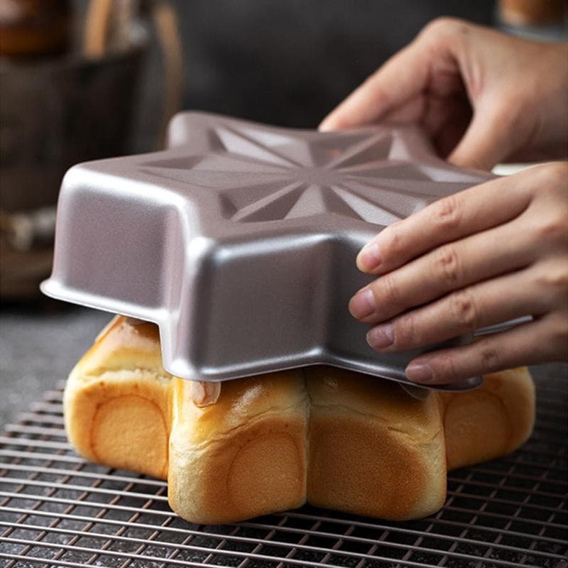 Forma De Bolo Em Estrela Dourada Champanhe , Hexagonal 3D Antiaderente Revestida , Assadeira , Pão , Queijo
