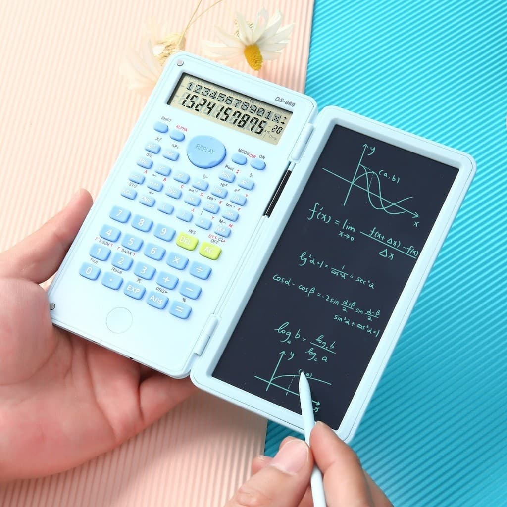Novo tablet para escrita à mão. Calculadora científica para estudantes, multifuncional e com design moderno, versão 9.10
