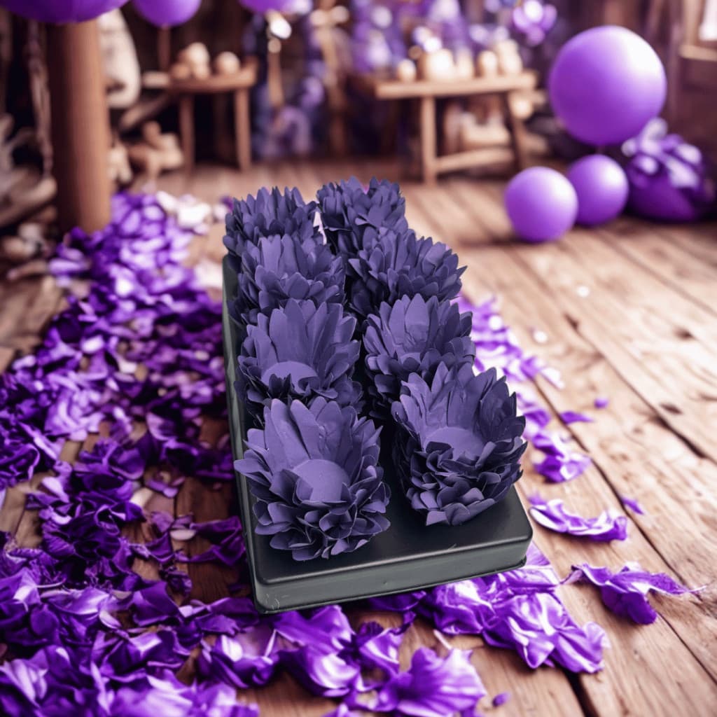 Kit 50 Lírio Forminhas de Doces Finos Flor Lírio para Festa Casamento Aniversário