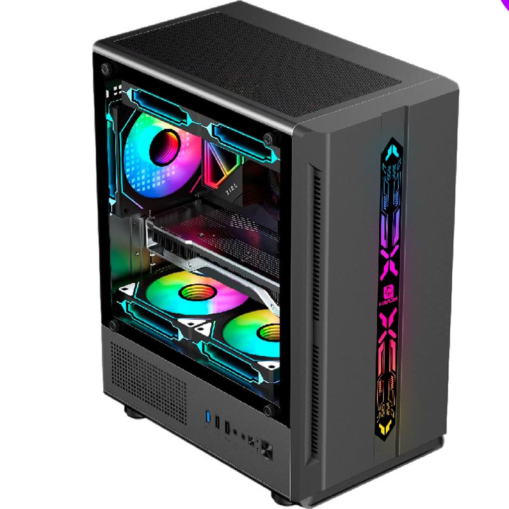 Gabinete Gamer GB1726  Sem Fans com fita LED  Micro-ATX