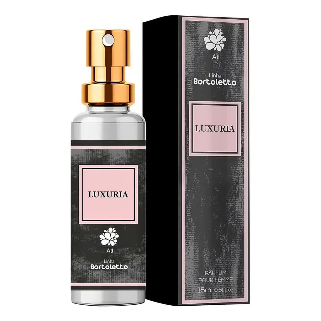Perfume Feminino Luxúria 15ml Atlântica Natural Linha Bortoletto Parfum Oriental Sedutora