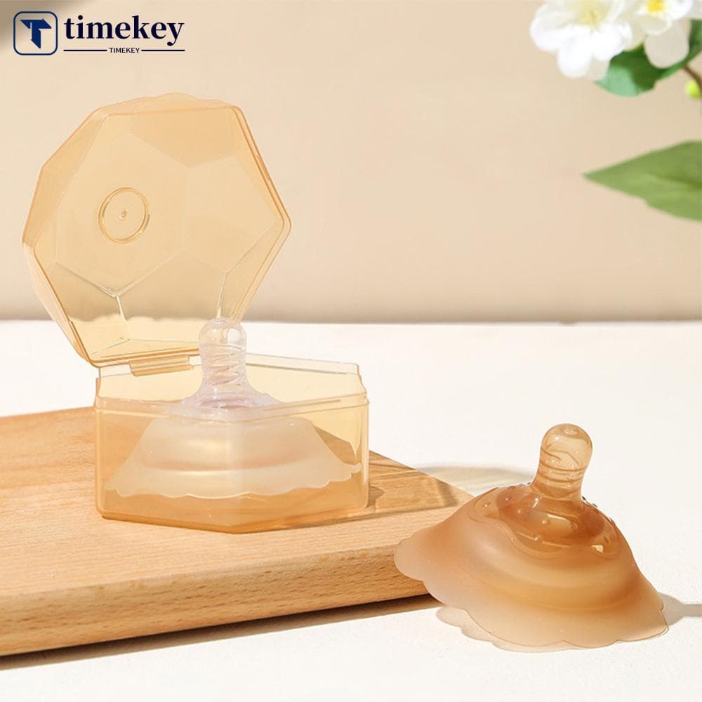 TIMEKEY 1Pc Protetor De Mamilo De Silicone Com Caixa Amamentação Anti-Mordida Almofadas De Enfermagem De Poeira Transbor