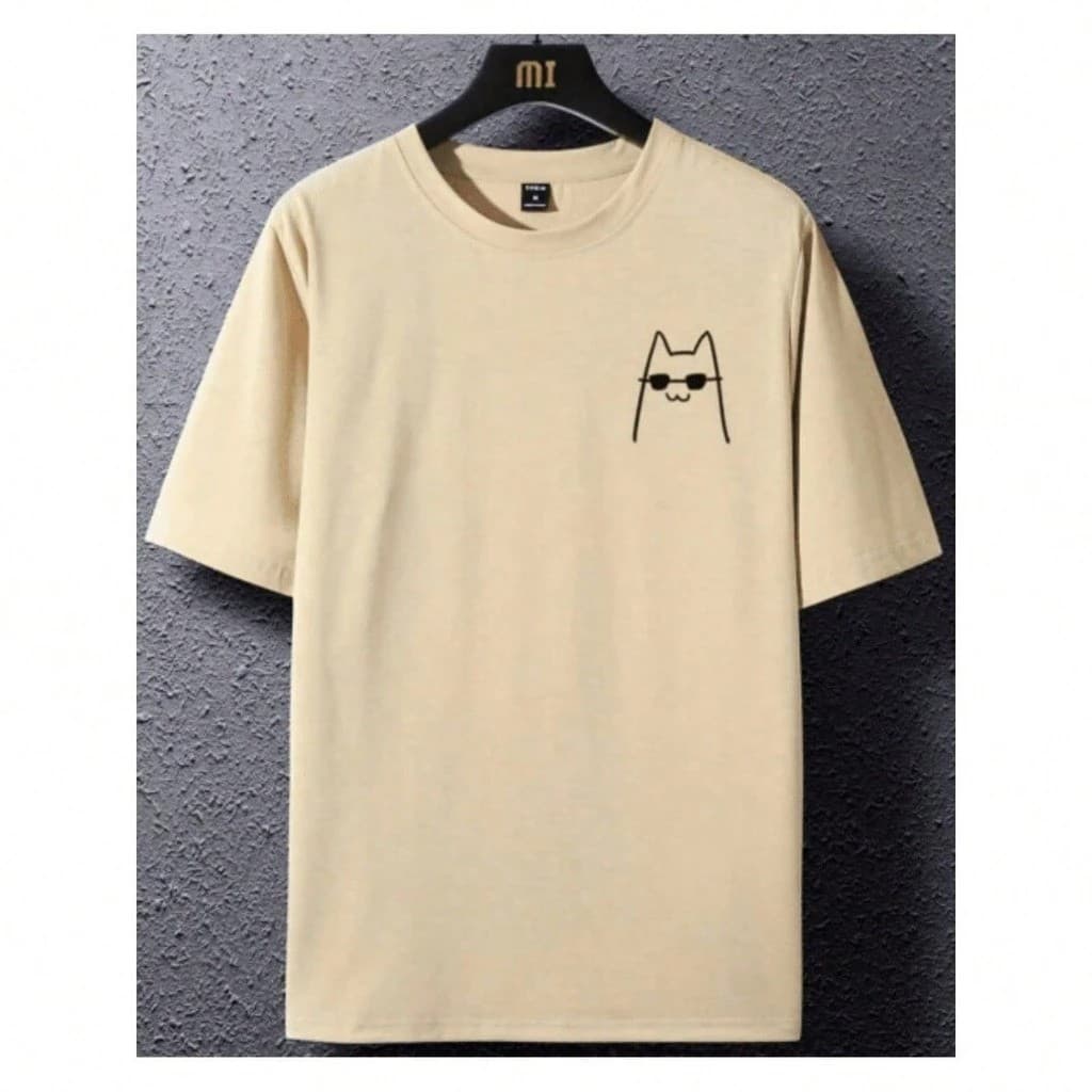 Camiseta Camisa Cat Basica Estampada Casual Algodão Envio Rápido