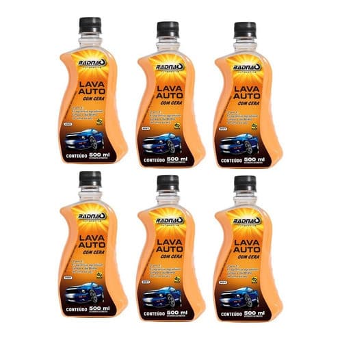 Atacado  C\ 6 Shampoo Lava Auto Com Cera (500 Ml) Radnaq
