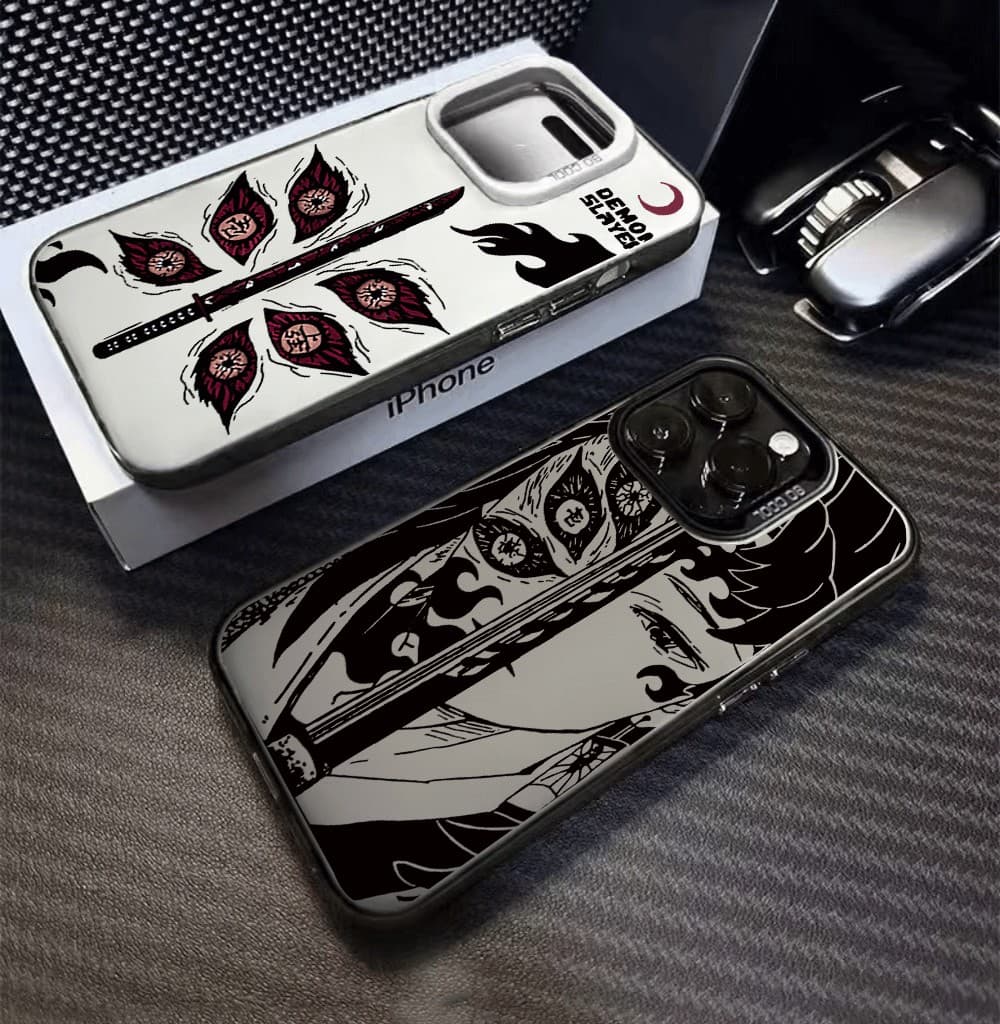 Capa Para iPhone 7 Plus 17 Pro Max 17Air 16 15 13 11 14 12 11 Xs XR 8 SE 2020 Demon Slayer Kokushibo Tanjirou Choque IMD