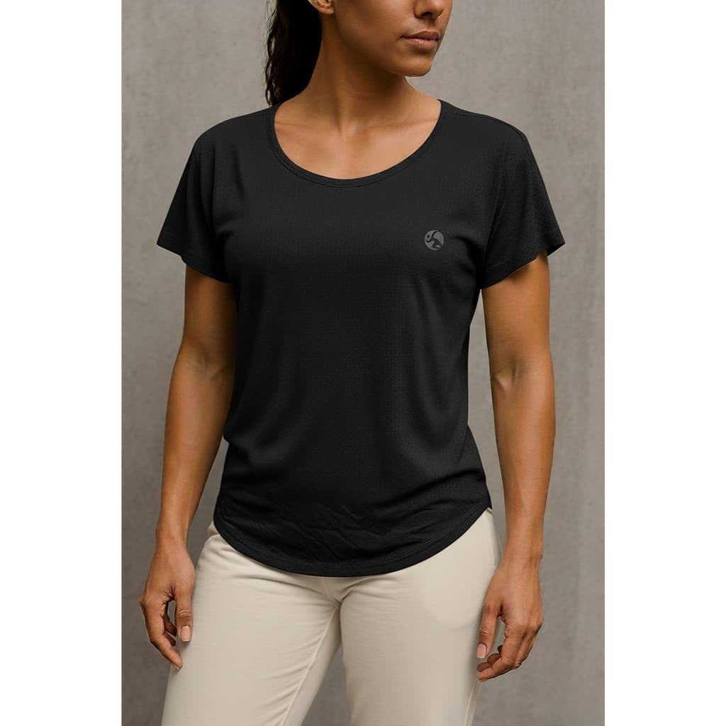 Blusa Fitness Feminina Tapa Bumbum Dry Fit Respirável Azul Claro
