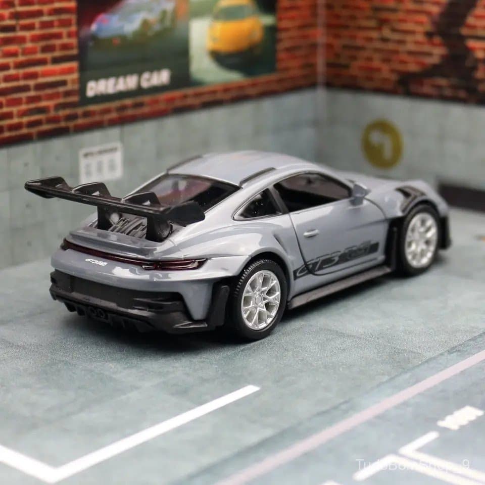 RMZ CITY 1:36 Porsche 911 GT3 RS Simulação de Carros em Miniatura de Metal Fundido, Coleção de Presentes para Meninos