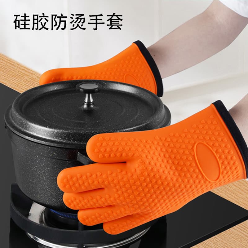 Luvas de forno Silicone anti queimadura Luva térmica cozinha Luvas Anti-escaldantes com isolamento térmico Forno Microon