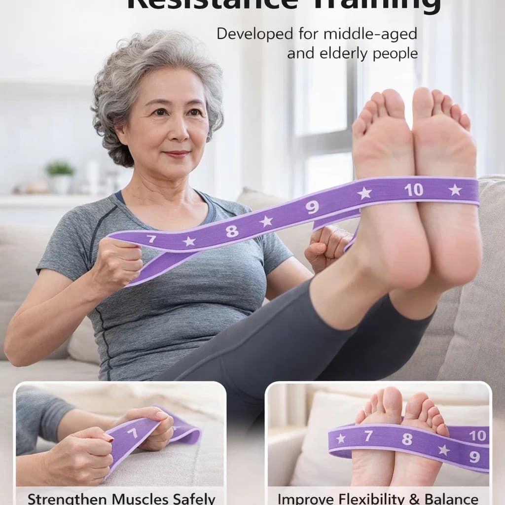 【Ideal Para Idosos】[Improve Mobility & Stability] Faixa Para Pernas/Faixa De Yoga/Faixa De Resistência