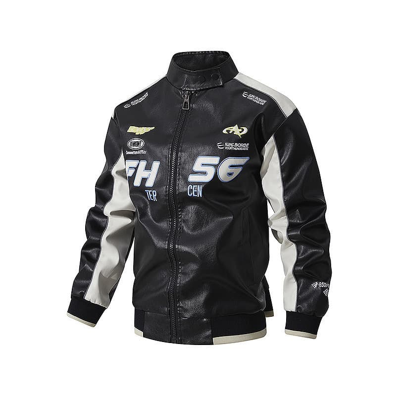 Jaqueta De Couro Grande Para Homens , Masculina , Roupas De Motocicleta De Marca .