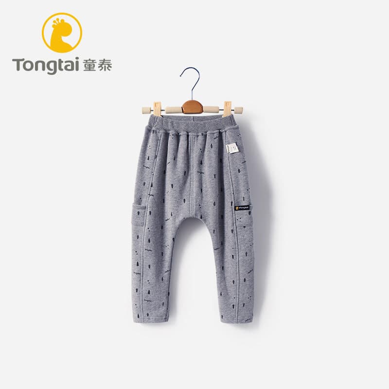 Tongtai meninos calças primavera outono crianças meninas calças do bebê puro algodão calças do bebê grande bunda calças