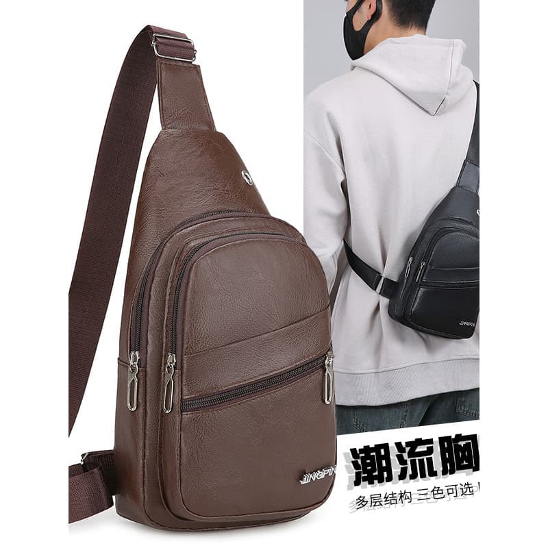 Novo estilo masculino ajustável esportes saco de peito Casual moda na moda de um ombro grande capacidade à prova dwaterp