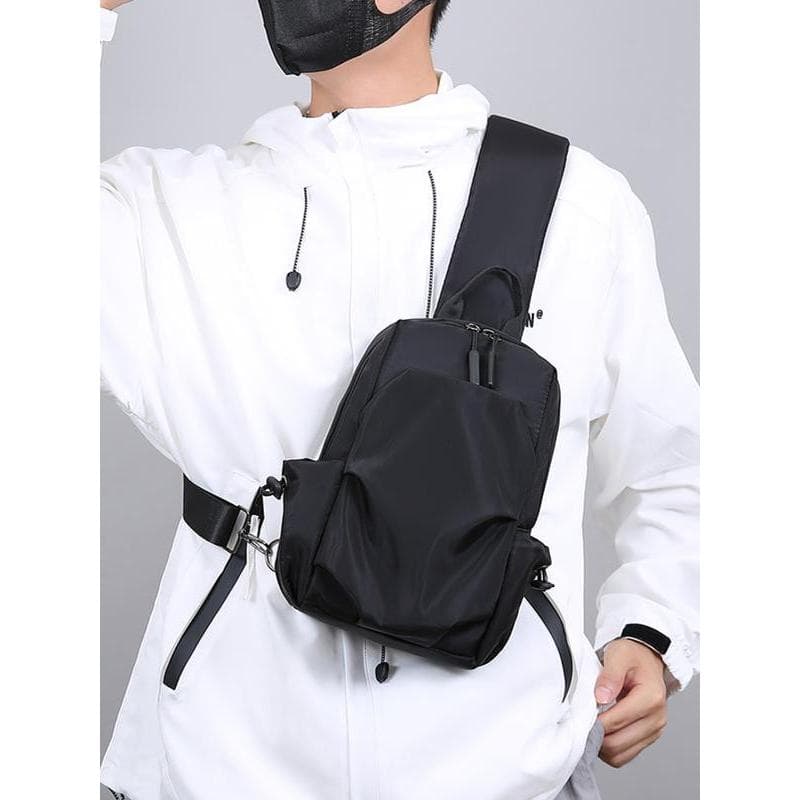 2024 novo estilo bolsa de peito masculina moda na moda bolsa de ombro grande capacidade All-Match pequena mochila Casual