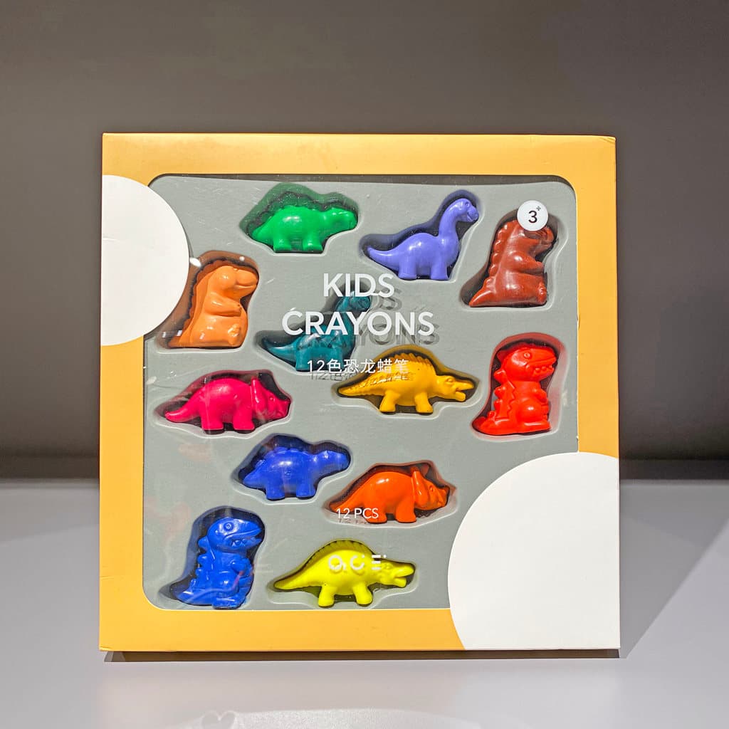 Amor casa seleção 12 cores tridimensional forma de dinossauro lápis infantis seguro inofensivo pintura da criança Gr