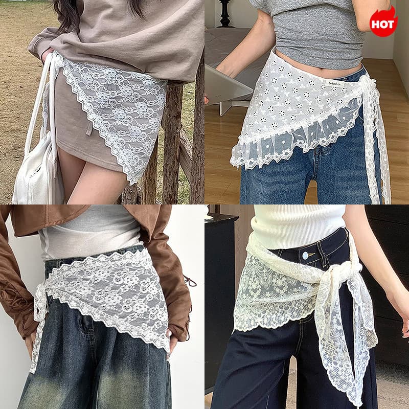 < LA > Cortina De Peido De Renda Em Camadas De Borboleta Gradiente , Decoração De Lenço De Primavera E Verão , Selo De C