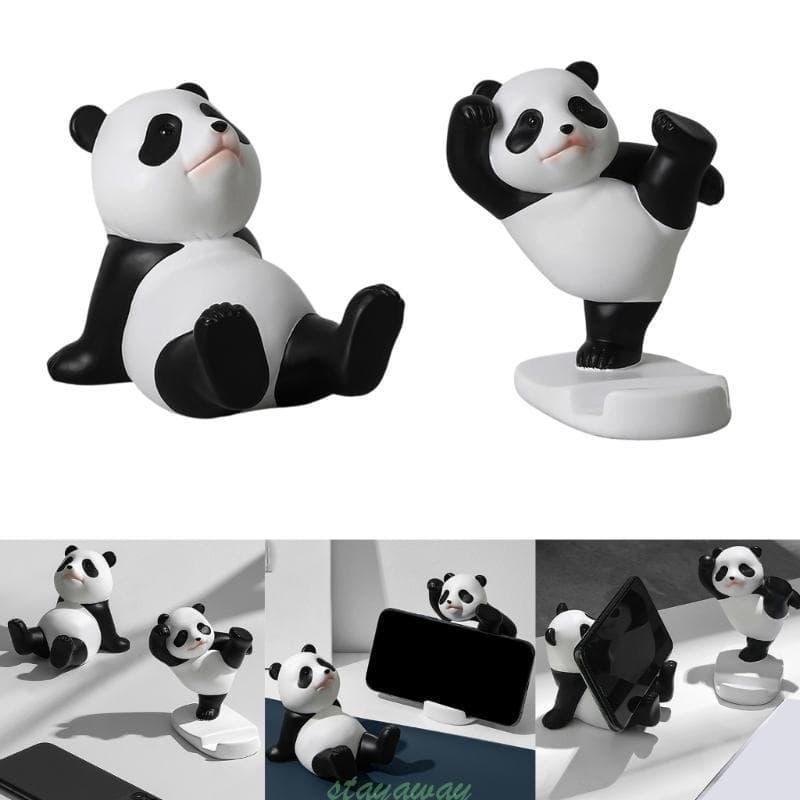 SRA Suporte Telefone Resina Forma Panda Engraçado Mesa Prático Para Tablet