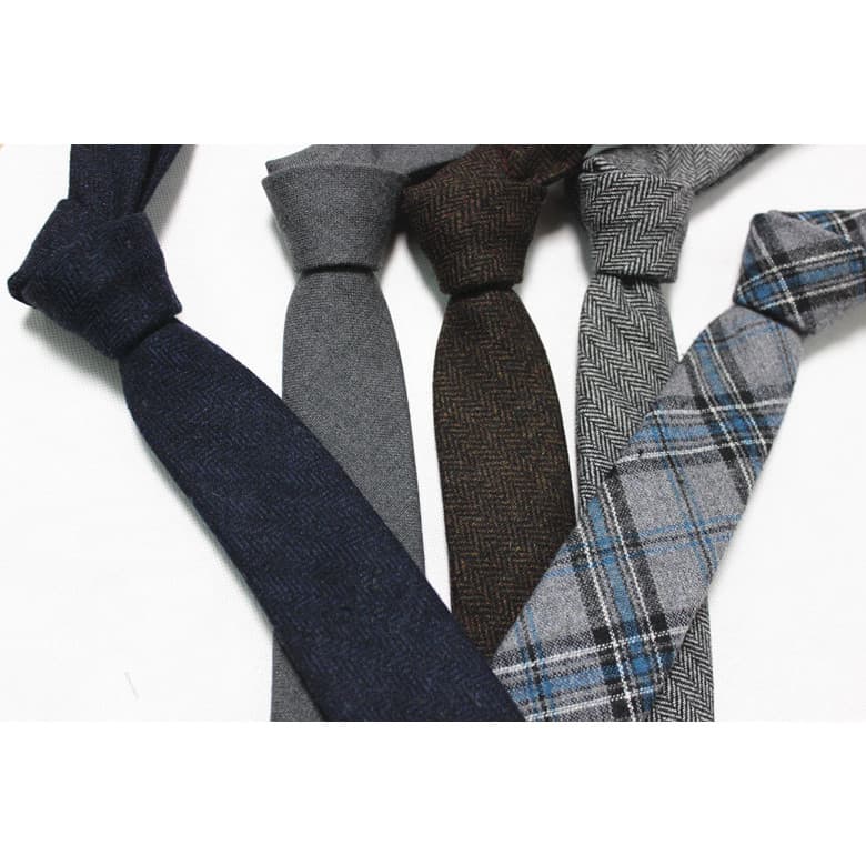 Tratamento/lã mistura gravata masculina Casual estreita versão coreana 6CM multicolorido britânico artesanal estilo Prep
