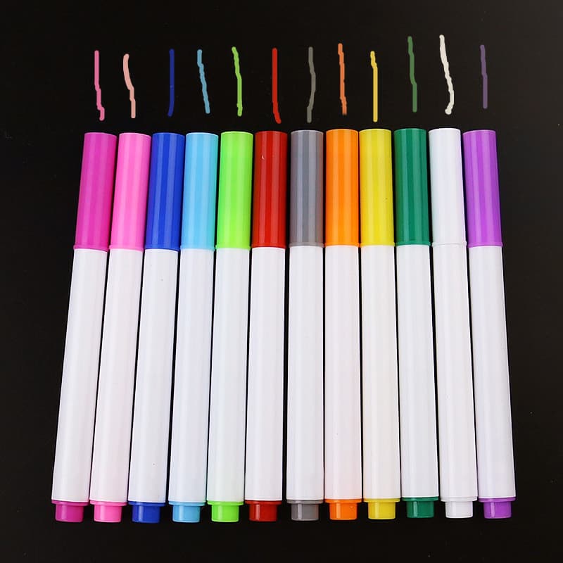 Caneta de quadro negro apagável Pincel à base de água Cor Segurança infantil Giz de água ecologicamente correto Caneta d