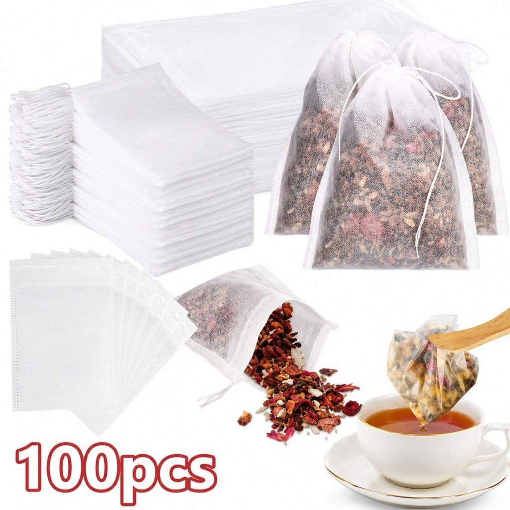 Kit 100/200/300 Saquinhos De Chá Vazio Sachê Infusor Ervas 8x10cm Pronta Entrega