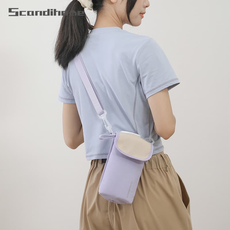 Saco de garrafa de água ao ar livre portátil Cross-body copo térmico pendurado saco garrafa de água titular copo de água