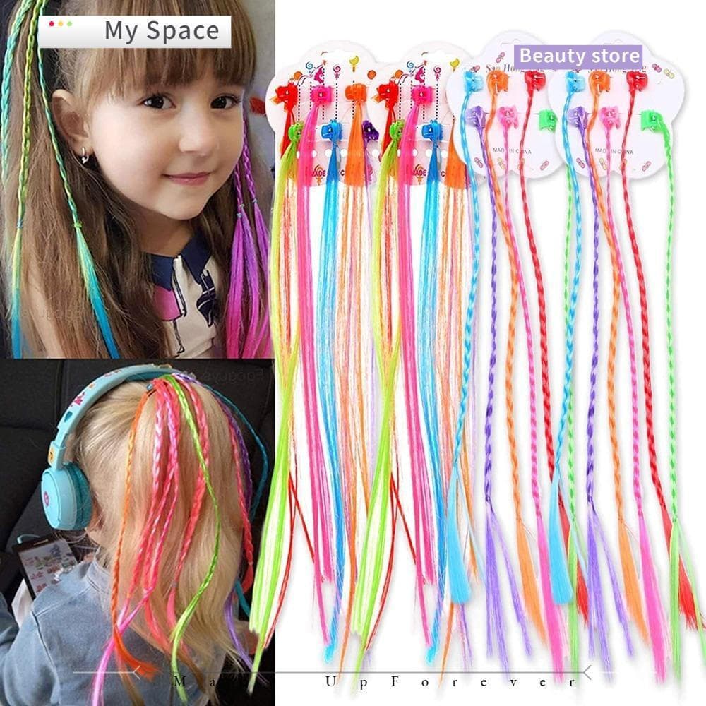MY Extensões De Cabelo , Acessórios Prendendo Tranças Coloridas ,