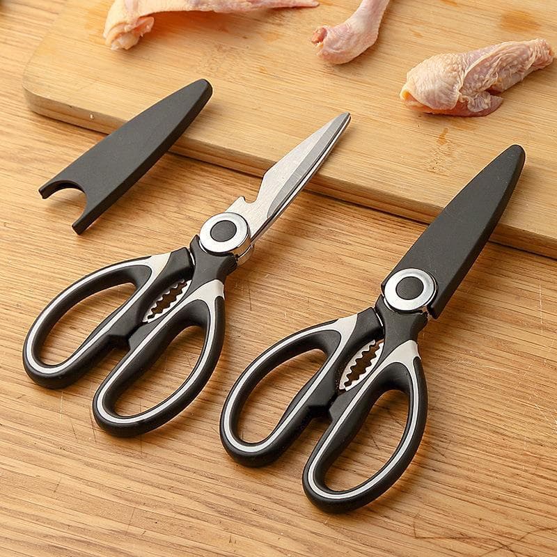 Tesoura de cozinha em aço inoxidável, tesoura para alimentos, osso de frango forte, multifuncional, tesoura afiada