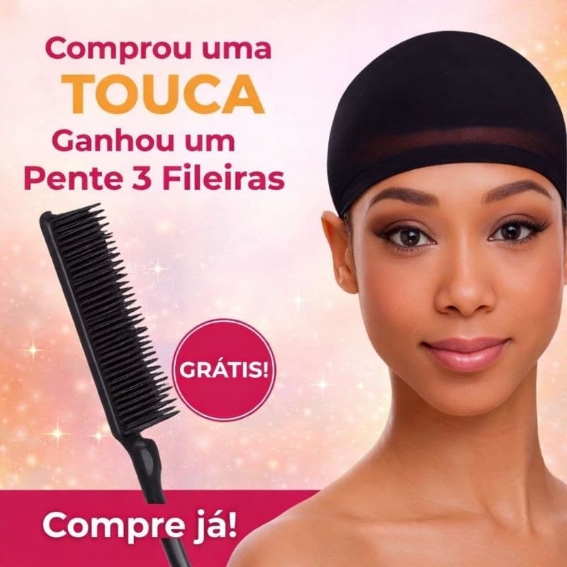 2 Touca Nero mais Pente 3 Fileiras