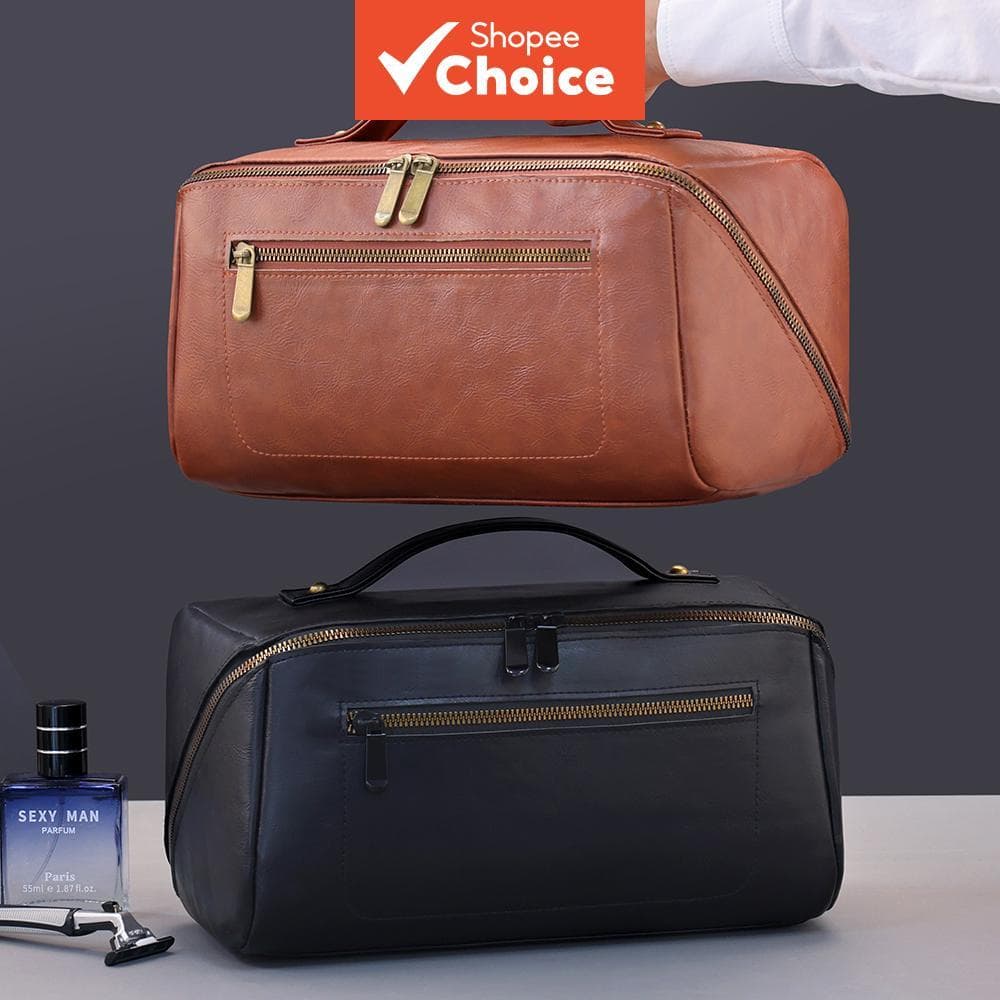 Bolsa Cosmética Masculina de Luxo Premium Impermeável, Organizador de Maquiagem de Viagem Portátil, Grande Capacidade