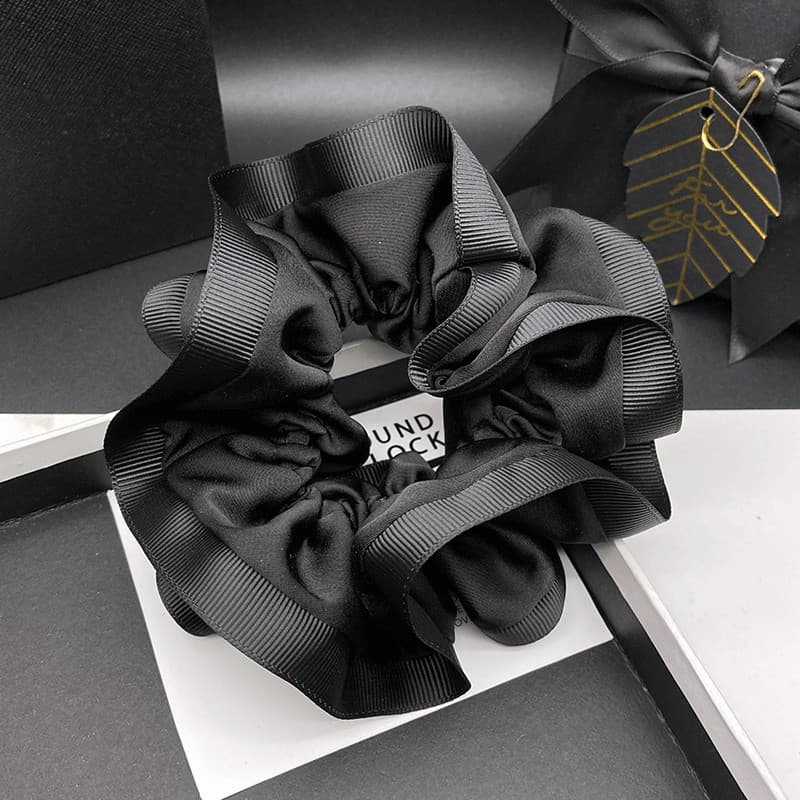 2025 novo estilo elegante plissado cetim Scrunchy anel de cabelo acessórios para o cabelo feminino High-End anel de cabe