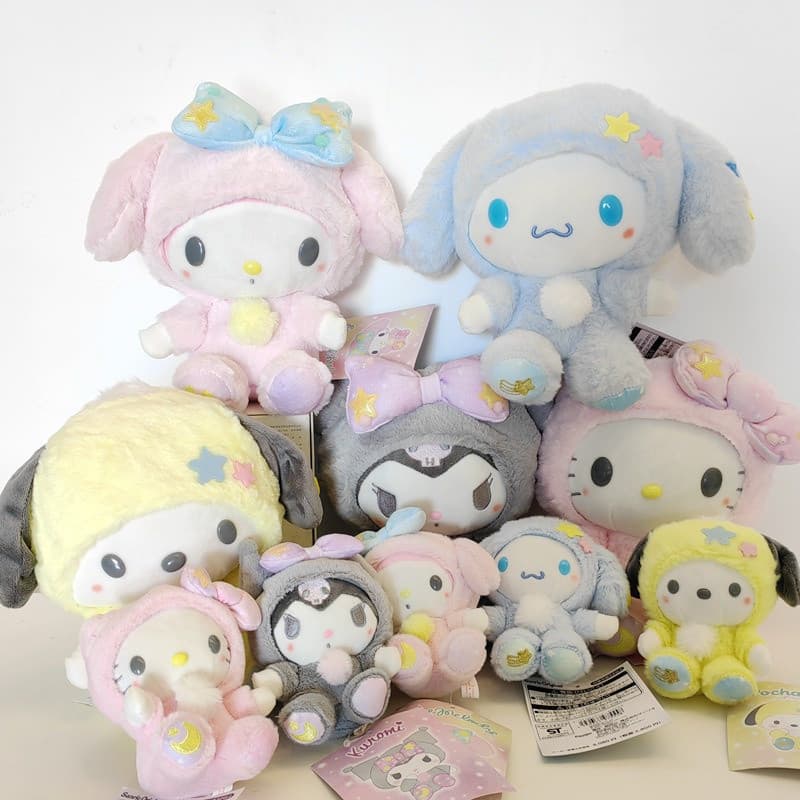 Sanrio Kawaii Kuromi Hello Kitty My Melody Cinnamon Roll Brinquedo de pelúcia macio Presente infantil - ** - * e * - * &