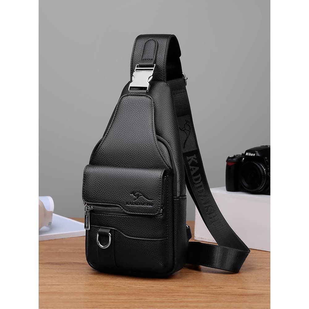Bolsa de peito masculina bolsa mensageiro moda Casual pequena bolsa de ombro Retro mochila 2025 novo estilo grande capac