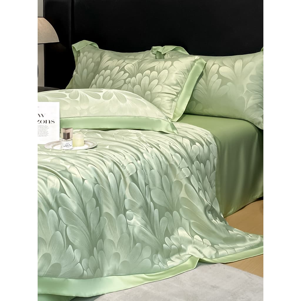 Classe A Jacquard Lavado Tencel Jacquard Colcha de Verão Conjunto de Quatro Peças 26 Novo Estilo Luz Luxo Único Verão Co