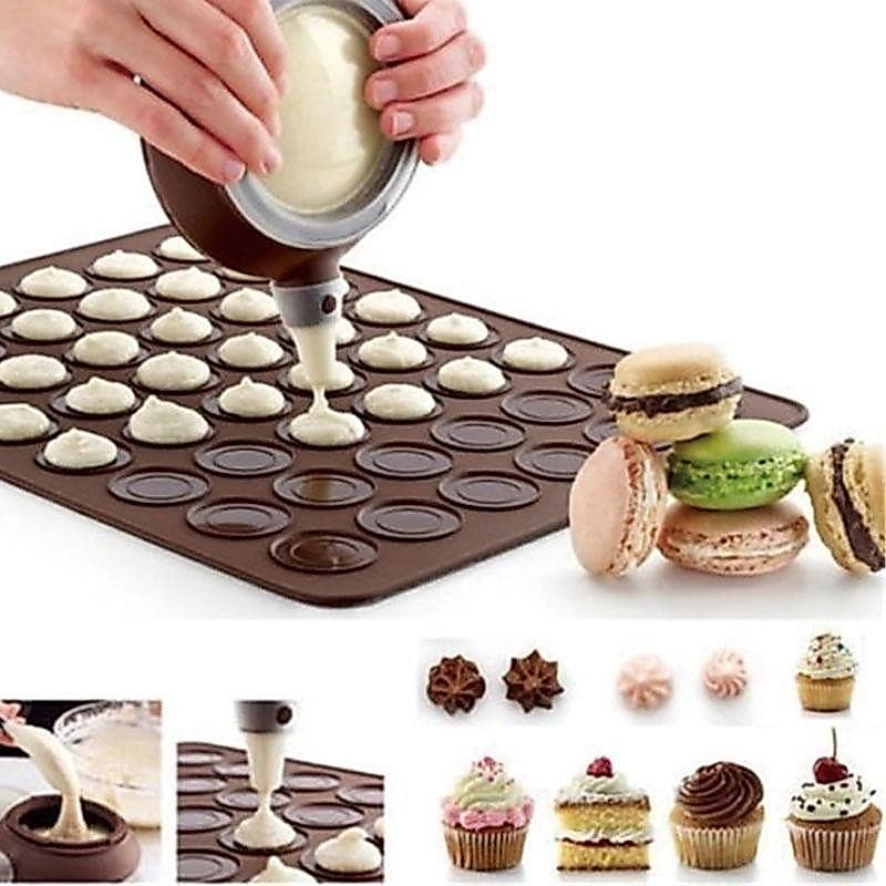 Muffins De 48 Cavidades/Amêndoa Bolos Redondos Ferramentas Pastelaria Macaron Assadeira Esteira
