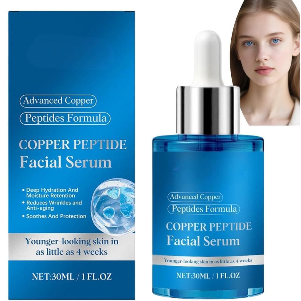 Sérum Facial de Peptídeos de Cobre, Sérum Avançado para Cuidado com Peptídeos, Usado para hidratação e suporte da barrei