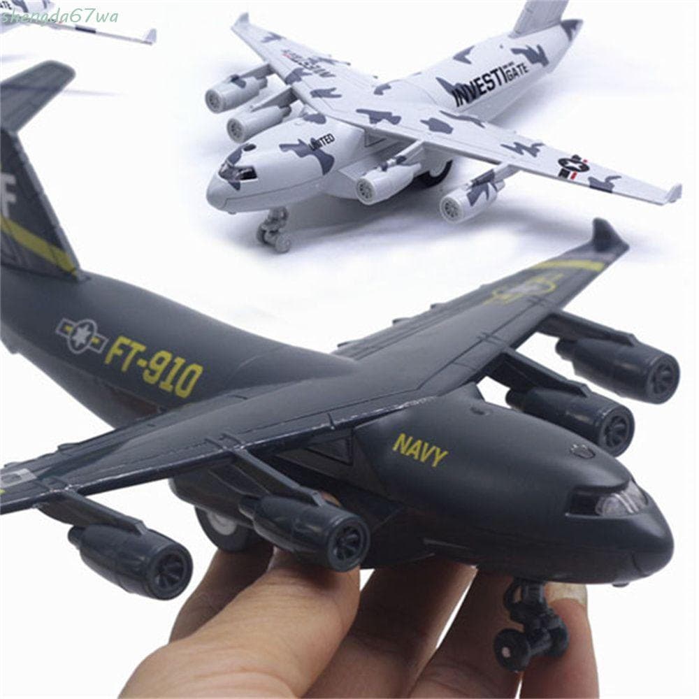SHENGDA Pull Back Plane Clássico Para Menino Luz Música Aeronave Tráfego Avião De Aniversário Brinquedo