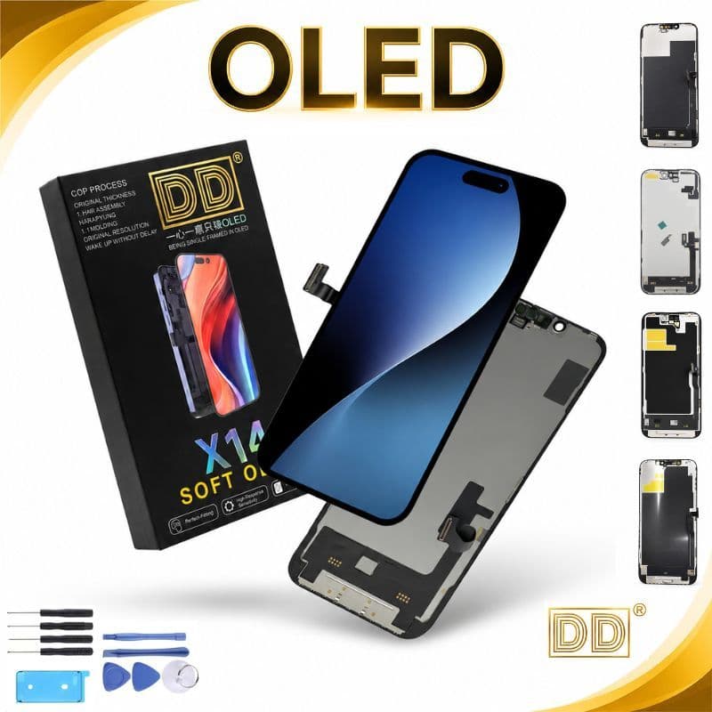 Tela Macia DD Pantalla OLED Para Iphone 12 13 14 15 Pro Max 15Plus 14Plus