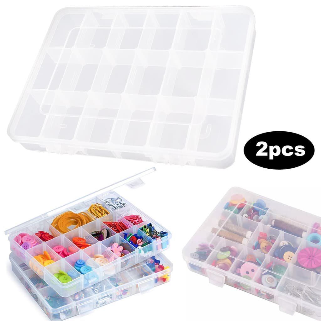 [flyingfishla] 2 Unidades DIY Caixa De Armazenamento De Bordado De Pintura De Diamante , Recipiente Mosaico De Strass Pa