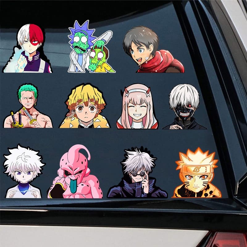 Adesivo Anime Motion Sticker , Peeker 3D Lenticular À Prova D'água , naruto , Bola De Dragão , Uma Peça , Decalques Kais