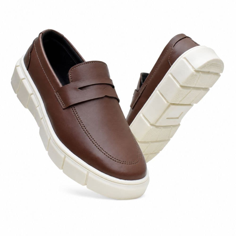 Mocassim Masculino Oxford Casual Sapato Social Elegante Formal Sola Alta a Pronta Entrega