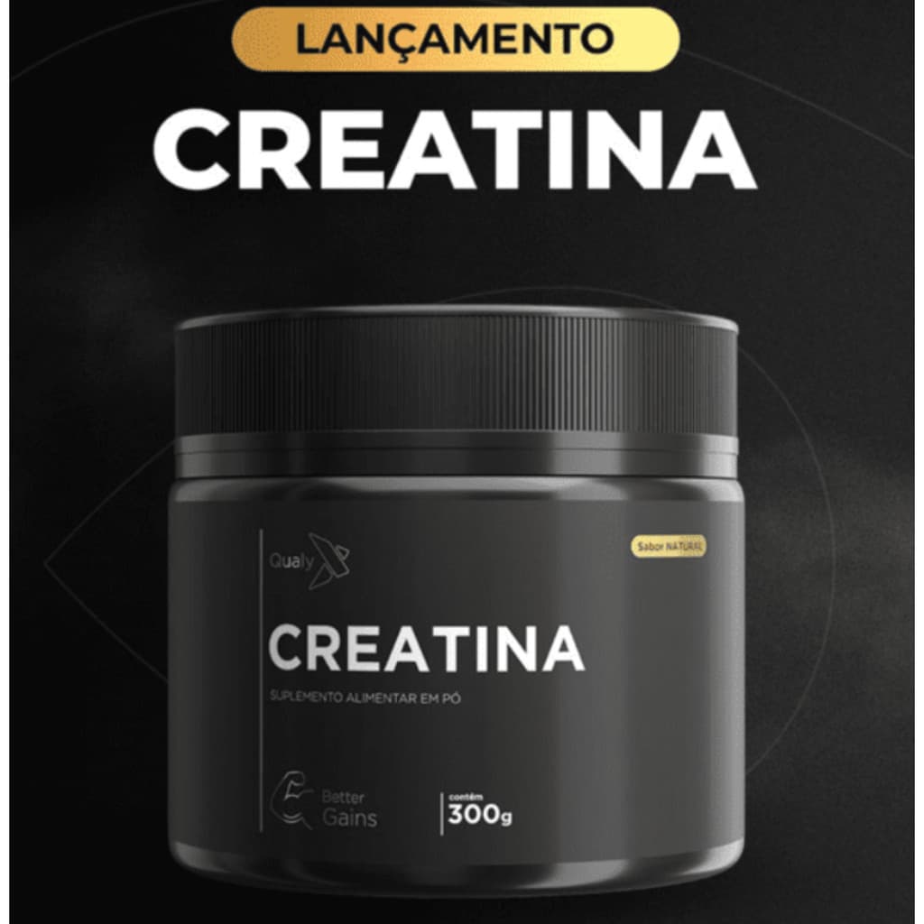 Creatina 100% Pura 300g - Qualynutri (Força e volume muscular )
