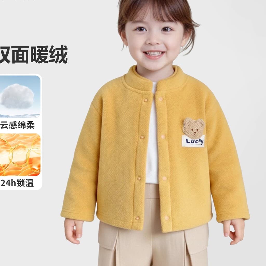 Jaqueta de lã austríaca para meninos bebê outono inverno roupas 2025 novo estilo roupas infantis meninas inverno criança