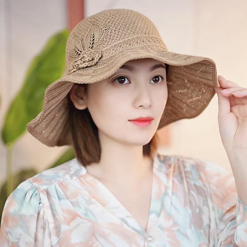 Chapéu de sol dobrável feminino verão Anti-ultravioleta balde chapéu de palha 2026 novo estilo chapéu de sol feminino