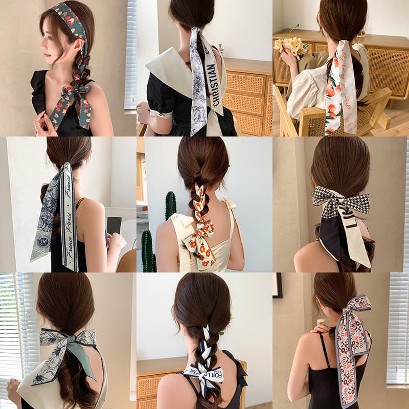 Lenço longo bandana feminino outono inverno estilo Mori fada trançado acessórios para o cabelo laço fita laço cabelo Str