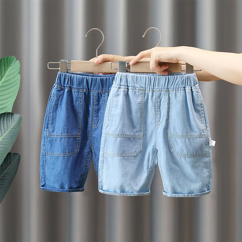 Meninos Denim Shorts 2026 novo estilo do bebê roupas de verão estilo fino calças de verão na moda meninos bonito moda ca