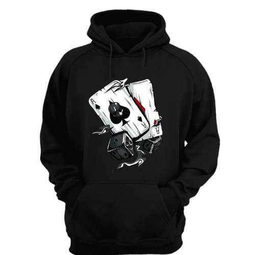 Moletom Blusa De Frio Canguru Algodão Personalizado Baralho Estiloso varias Cores Flanelado Com Capuz e Bolso