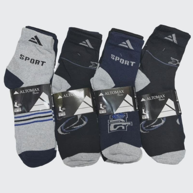 Meias Masculina Cano Alto Algodão Grossa Confortável Kit com 3, 6 ou 12 pares
