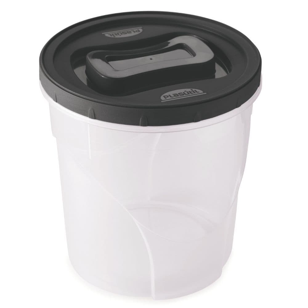 Pote de plástico Clic rosca 4,5 litros preto Plasutil ref. 13893
